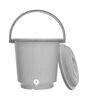 18 Ltrs Grey Plastic Bucket (Set of  2)
