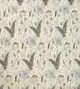 180 TC Microfiber Floral  Fitted Bedsheet with 2 Pillow Covers (Cream, 72x78+10 Inch)