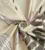 180 TC Microfiber Floral  Fitted Bedsheet with 2 Pillow Covers (Cream, 72x78+10 Inch)