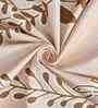 180 TC Microfiber Floral  Fitted Bedsheet with 2 Pillow Covers (Peach, 72x78+10 Inch)