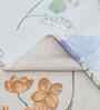 180 TC Microfiber Floral  Single  Bedsheet with 1 Pillow Cover (Beige, 155x228 CM)