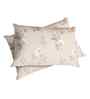 180 TC Microfiber Floral  Single  Bedsheet with 1 Pillow Cover (Beige, 155x228 CM)