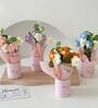 Assorted Artificial Crochet Flowers Bouquet With Pot
