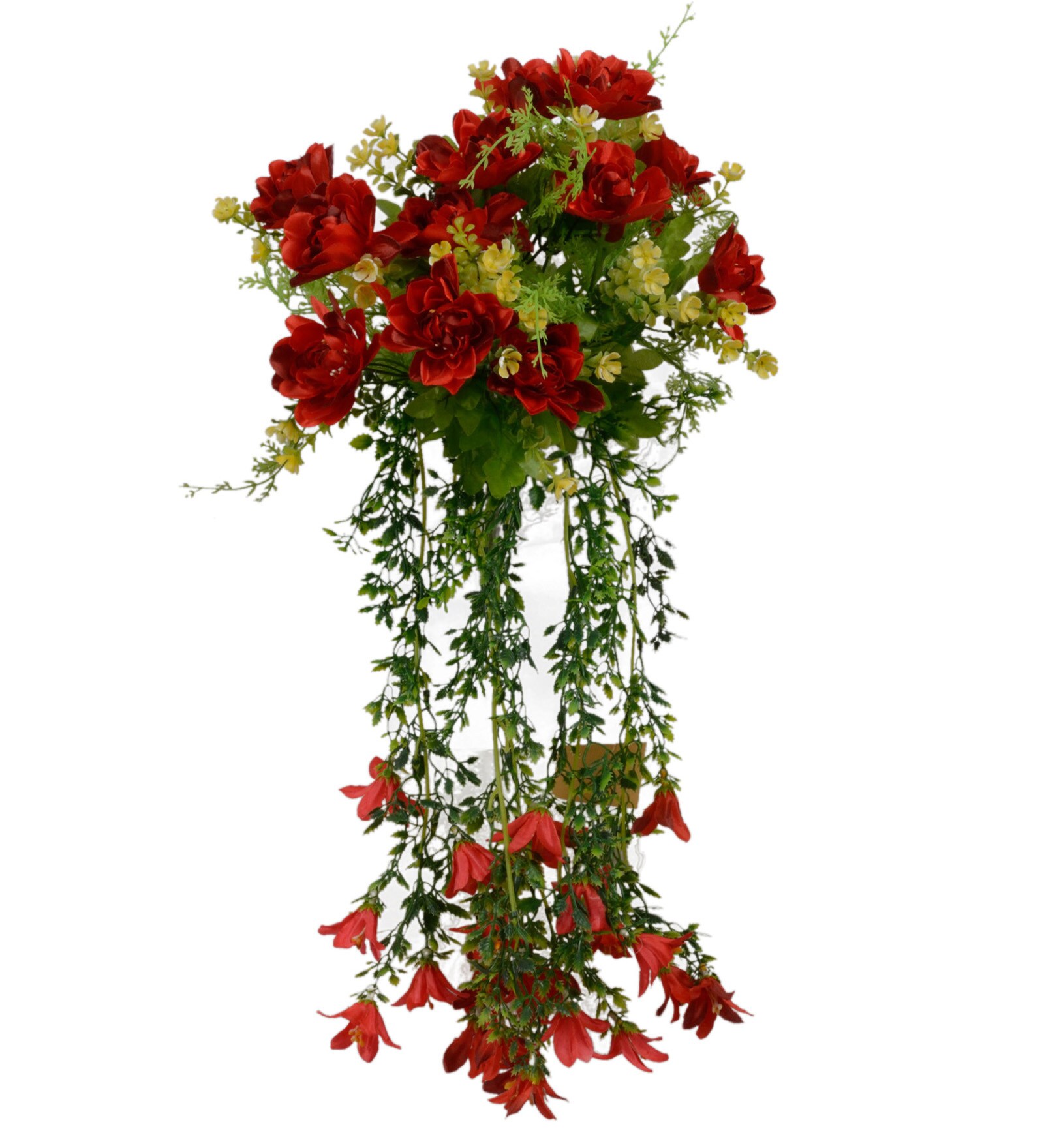 Buy 1st Home Red Cloth & Plastic Artificial Flower Hanging Online