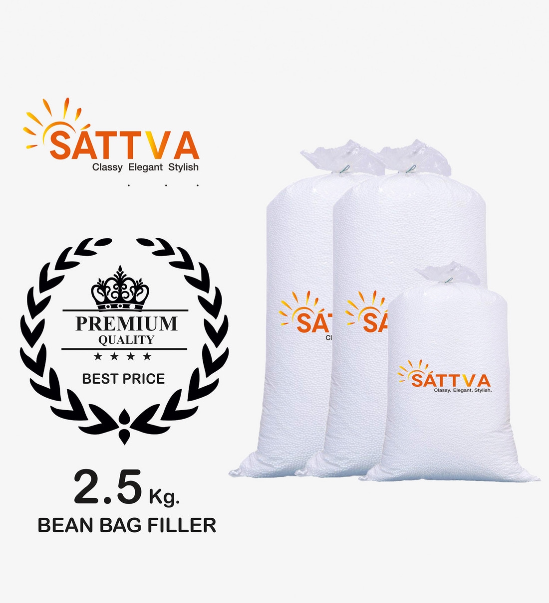 Buy 2.5 Kg Bean Bag Refill at 28% OFF by Sattva