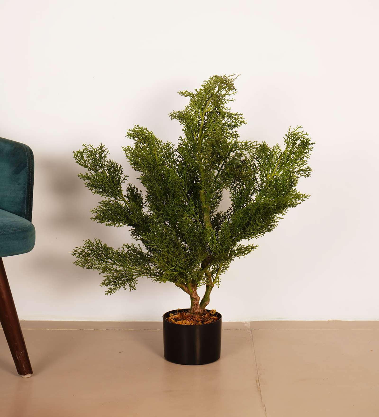 2.7Ft Artificial Topiary Cedar Tree Plant with Pot