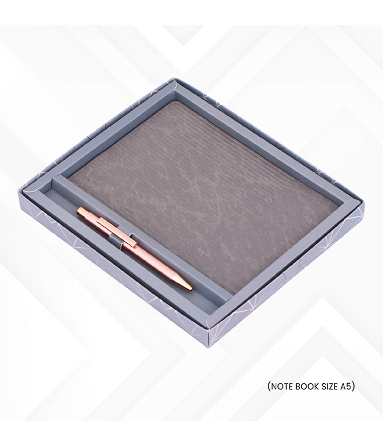 2 in 1 Grey Notebook and  Pen Combo Gift Set