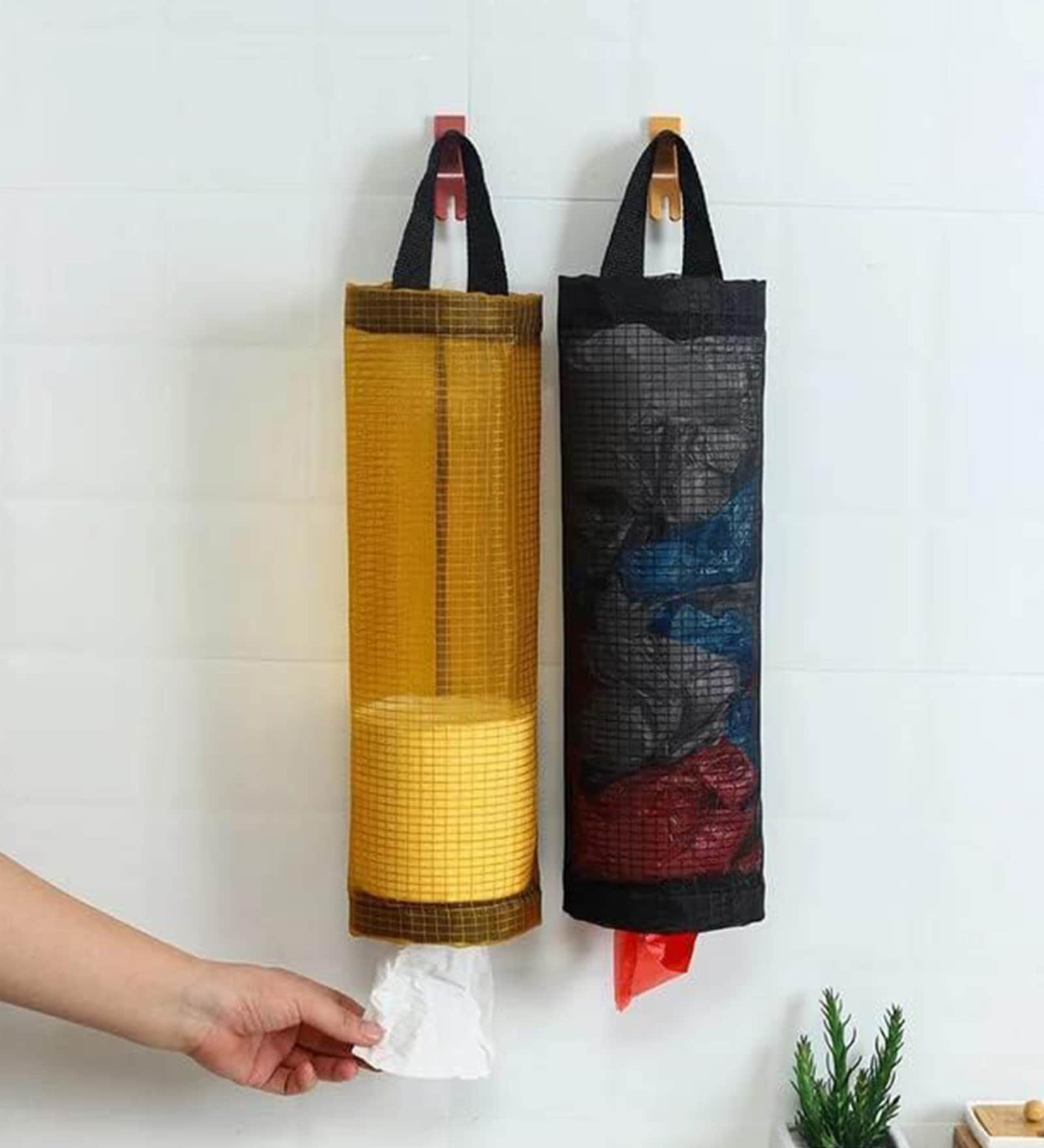 2-In-1 Plastic Bag Holder Garbage Bag Dispenser & Storage