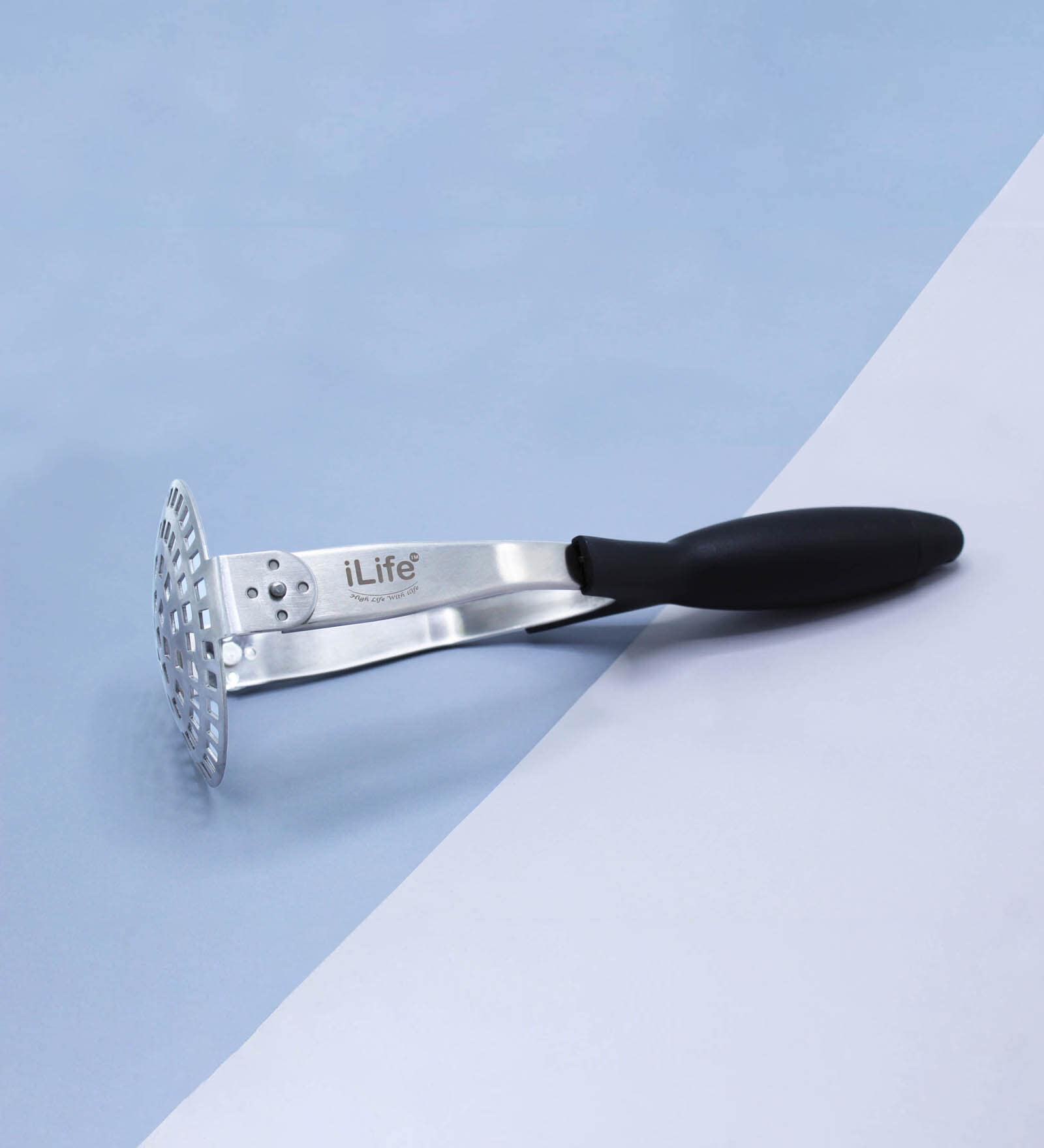 2 in 1 Black & Silver Stainless Steel Masher