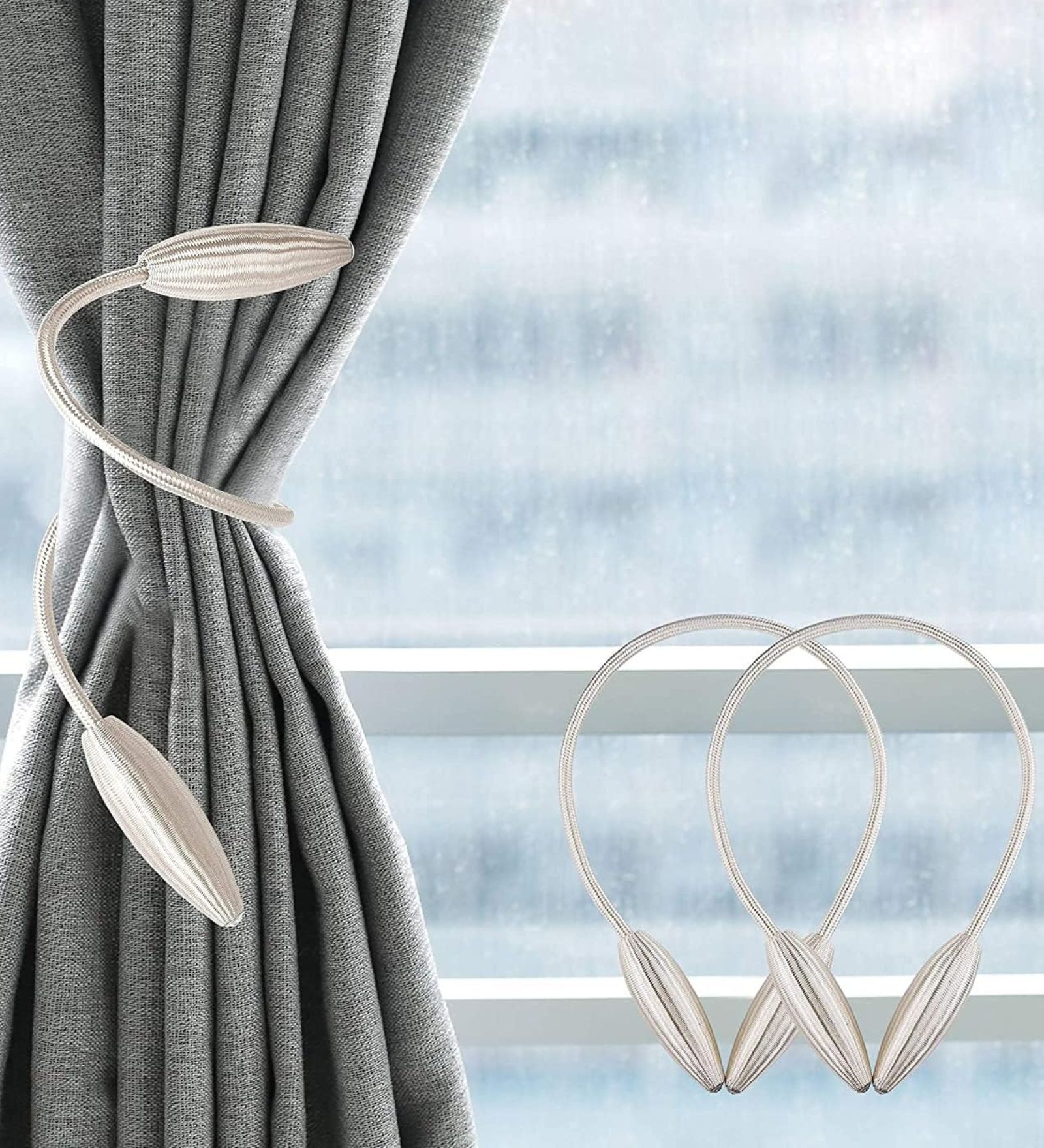 2 Pcs DIY Twist Curtain Tieback Clips