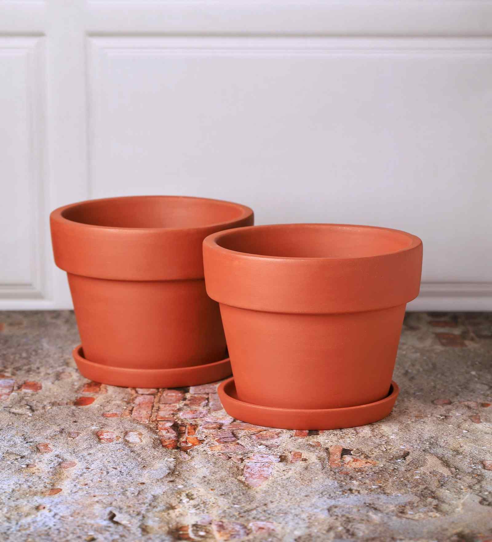 2 Pcs Red Terracotta 4.5 Inchs Planters