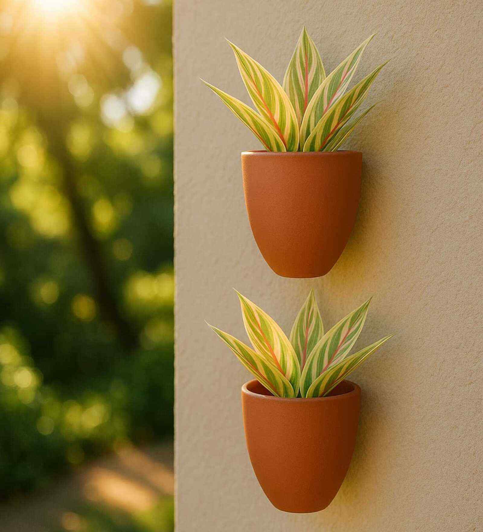 2 Pcs Red Terracotta 6.5 Inchs Planters