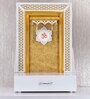 The Mandir Store Devika Glossy White Wooden LED Mandir With Storage
