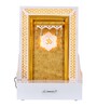 The Mandir Store Devika Glossy White Wooden LED Mandir With Storage