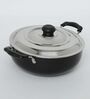 Black  Aluminium 2.6 Mm  Non-Stick Kadhai With Handle