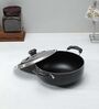 Black  Aluminium 2.6 Mm  Non-Stick Kadhai With Handle