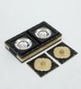 2 BOWL DRY FRUIT TRAY, METAL FITTING, CLASSIC THEME