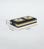 2 BOWL DRY FRUIT TRAY, METAL FITTING, CLASSIC THEME