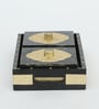 2 BOWL DRY FRUIT TRAY, METAL FITTING, CLASSIC THEME