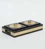 2 BOWL DRY FRUIT TRAY, METAL FITTING, CLASSIC THEME