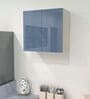 2 Door Mirror Glossy triple layered UV Resistant handless cabinet in Blue Berry Finish