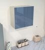 2 Door Mirror Glossy triple layered UV Resistant handless cabinet in Blue Berry Finish