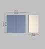 2 Door Mirror Glossy triple layered UV Resistant handless cabinet in Blue Berry Finish
