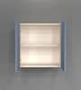 2 Door Mirror Glossy triple layered UV Resistant handless cabinet in Blue Berry Finish