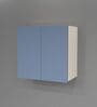 2 Door Mirror Glossy triple layered UV Resistant handless cabinet in Blue Berry Finish