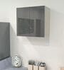 2 Door Mirror Glossy triple layered UV Resistant handless cabinet in Grey Finish