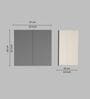 2 Door Mirror Glossy triple layered UV Resistant handless cabinet in Grey Finish