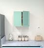 2 Door Mirror Glossy triple layered UV Resistant handless cabinet in Mint Finish