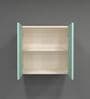 2 Door Mirror Glossy triple layered UV Resistant handless cabinet in Mint Finish