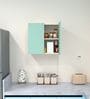 2 Door Mirror Glossy triple layered UV Resistant handless cabinet in Mint Finish