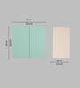 2 Door Mirror Glossy triple layered UV Resistant handless cabinet in Mint Finish