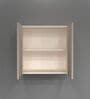 2 Door Mirror Glossy triple layered UV Resistant handless cabinet in Mocha Finish