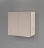 2 Door Mirror Glossy triple layered UV Resistant handless cabinet in Mocha Finish