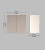 2 Door Mirror Glossy triple layered UV Resistant handless cabinet in Mocha Finish