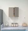 2 Door Mirror Glossy triple layered UV Resistant handless cabinet in Mocha Finish