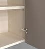 2 Door Mirror Glossy triple layered UV Resistant handless cabinet in Mocha Finish
