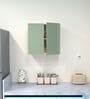 2 Door Mirror Glossy triple layered UV Resistant handless cabinet in Pista Light Finish