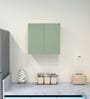 2 Door Mirror Glossy triple layered UV Resistant handless cabinet in Pista Light Finish