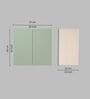 2 Door Mirror Glossy triple layered UV Resistant handless cabinet in Pista Light Finish
