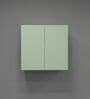 2 Door Mirror Glossy triple layered UV Resistant handless cabinet in Pista Light Finish
