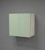 2 Door Mirror Glossy triple layered UV Resistant handless cabinet in Pista Light Finish