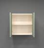 2 Door Mirror Glossy triple layered UV Resistant handless cabinet in Pista Light Finish