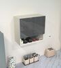2 Door Mirror Glossy triple layered UV Resistant handless cabinet with Space Organizer in Grey Finish
