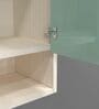 2 Door Mirror Glossy triple layered UV Resistant handless cabinet with Space Organizer in Mint Finish