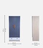 Lucena 2 Door Wardrobe with Adjustable Shelf in Grey & Light Finish