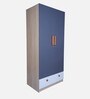 Lucena 2 Door Wardrobe with Adjustable Shelf in Grey & Light Finish